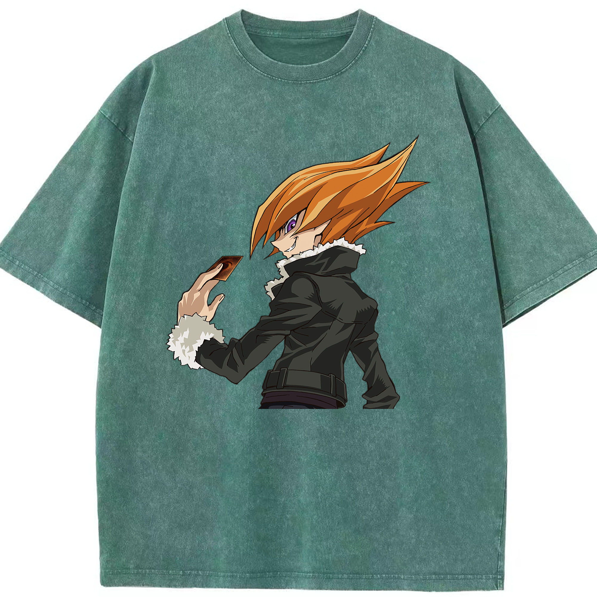 （画像用） 遊☆戯☆王 Yu-Gi-Oh! 綿100% ヴィンテージ風 半袖Tシャツ（フロントプリント）